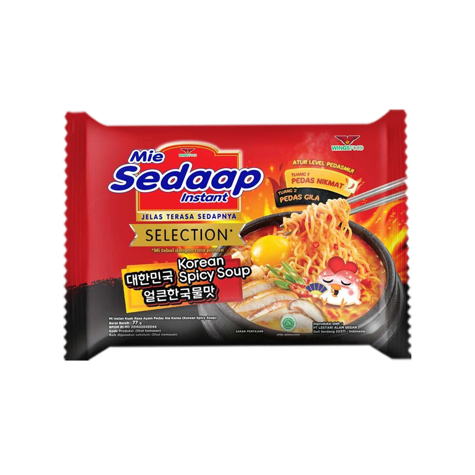 MIE SEDAAP KOREAN SPICY SOUP 77G