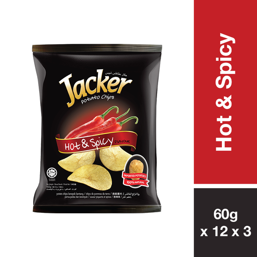 [11002] JACKER POTATO CHIPS HOT & SPICY 60G