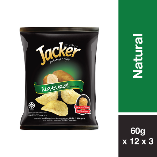 [11003] JACKER POTATO CHIPS NATURAL 60G