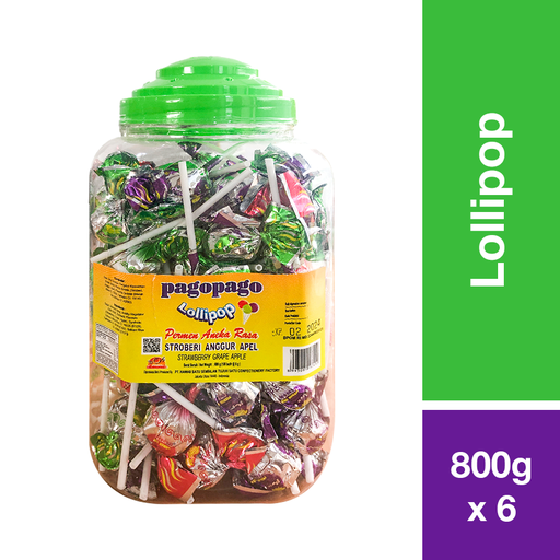 [31001] PAGO PAGO LOLYPOP METALIK JAR 800G